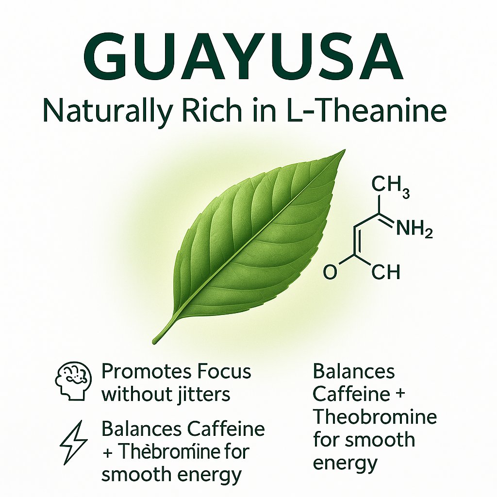 Guayusa leaf, naturally rich in L-theanine