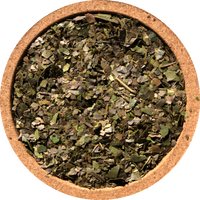 Close-up of Pacha Traditional Guayusa dry loose leaf tea